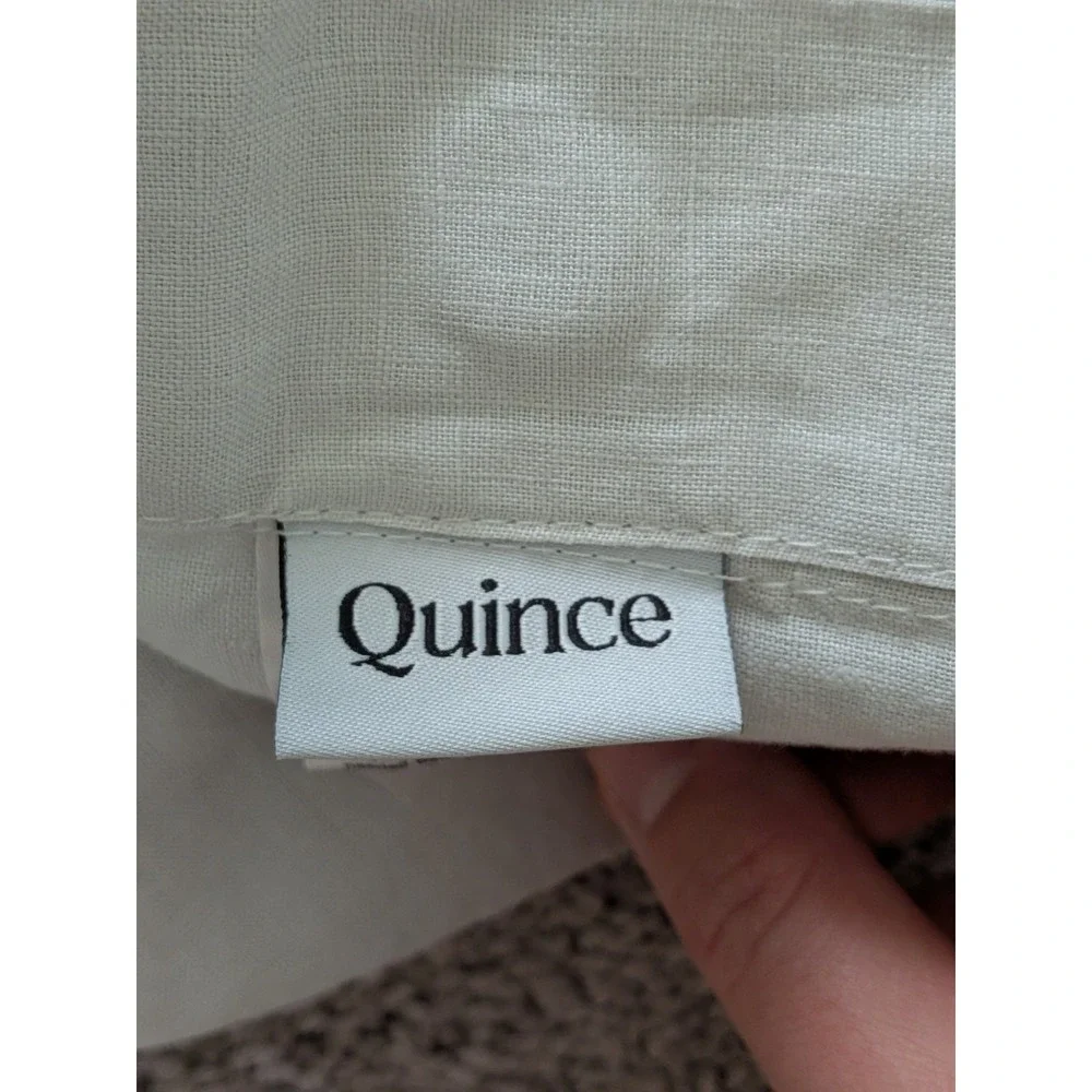 Quince European Linen Duvet Cover Light Gray Twin NWOT